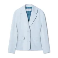 off-white blazer boutonné à revers crantés - bleu
