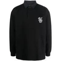 y-3 chemise en coton à logo brodé - noir