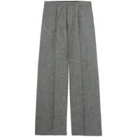 r13 pantalon ample inverted à plis creux - gris