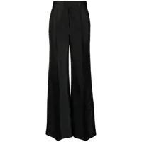 zimmermann pantalon en laine mélangée à coupe ample - noir