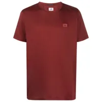 c.p. company t-shirt en coton à patch logo - rouge