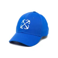 off-white casquette en coton à motif arrows brodé - bleu