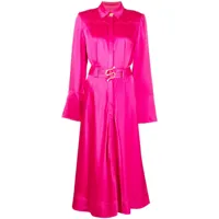 aje robe-chemise à taille ceinturée - rose