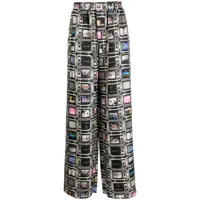 natasha zinko pantalon tv pyjama à coupe ample - multicolore
