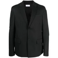 off-white blazer en laine à simple boutonnage - noir