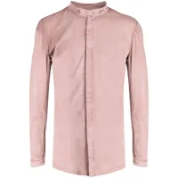 boris bidjan saberi chemise en coton à col montant - rose
