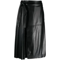 simkhai jupe plissée à taille haute - noir