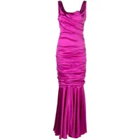 dolce & gabbana pre-owned robe drapée à design sans manches - violet