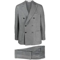 boglioli costume en laine à veste croisée - gris