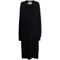 extreme cashmere robe en maille 289 may à coupe longue - noir