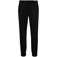 patrizia pepe pantalon de jogging taille basse à plaque logo - noir