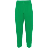 homme plissé issey miyake pantalon à coupe ample - vert