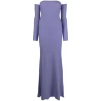 blumarine robe bustier longue à manches détachables - violet