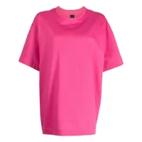 juun.j t-shirt en coton à motif brodé - rose