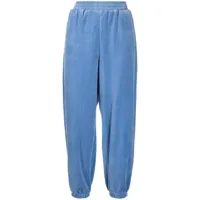 studio tomboy pantalon de jogging à logo brodé - bleu