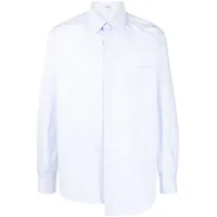 loewe chemise rayée en coton à design asymétrique - blanc