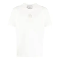 iceberg t-shirt en coton à logo brodé - blanc