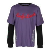 rassvet t-shirt lady luck à design superposé - violet