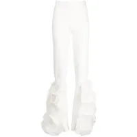cynthia rowley pantalon évasé à fermeture zippée - blanc