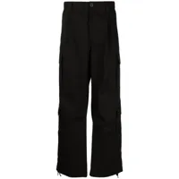 studio tomboy pantalon plissé à poches cargo - noir