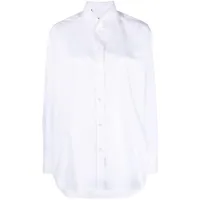 brioni chemise en coton à manches longues - blanc