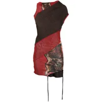 ottolinger robe courte à design asymétrique - rouge