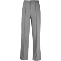 rag & bone pantalon droit à taille haute - gris