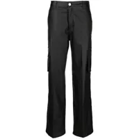 federica tosi pantalon droit à poches cargo - noir