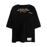 maison mihara yasuhiro t-shirt en coton à logo brodé - noir