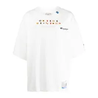 maison mihara yasuhiro t-shirt en coton à logo brodé - blanc