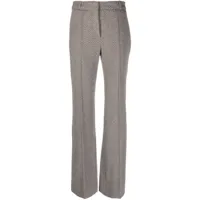 the mannei pantalon droit à plis marqués - gris