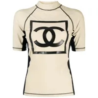 chanel pre-owned t-shirt sports line 2003 - tons neutres