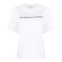 victoria beckham t-shirt paris streets are my runway - blanc