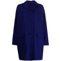 daniela gregis manteau en laine à simple boutonnage - bleu