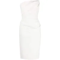 maticevski robe mi-longue drapée - blanc