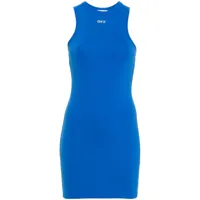 off-white robe courte sleek rowing à logo imprimé - bleu