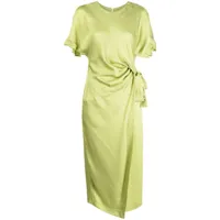 manning cartell robe froncée like a charm à coupe mi-longue - vert