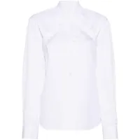 off-white chemise en popeline de coton - blanc