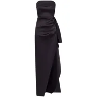 nicholas robe-bustier erelyn à coupe longue - noir