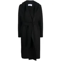 harris wharf london manteau à taille nouée - noir