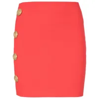 balmain minijupe à design asymétrique - rouge