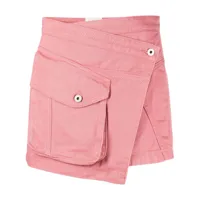 feng chen wang minijupe asymétrique à poches cargo - rose
