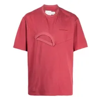 feng chen wang t-shirt en coton à logo imprimé - rouge