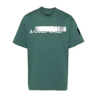 a-cold-wall* t-shirt strata à logo imprimé - vert