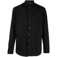 emporio armani chemise en popeline - noir