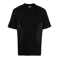 arte t-shirt en coton à logo brodé - noir