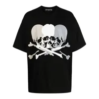 mastermind world t-shirt en coton à imprimé tête de mort - noir
