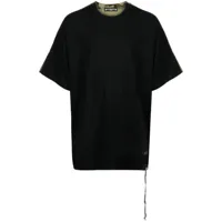 mastermind world t-shirt en laine à design à empiècements - noir