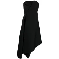 stefano mortari robe-bustier à design asymétrique - noir