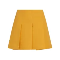marni minijupe en coton à design plissé - jaune